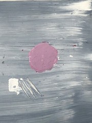 BANDWIDTH Grey Black Abstract Oil and Ink Painting Steven Tannenbaum Original