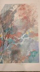 Original watercolor painting on paper titled „Aspen Trail“ 