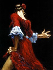High-quality Handpainted Flamenco Dancer Oil Painting art on canvas