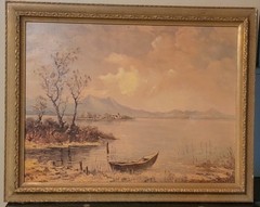ORIGINAL ANDR. BETZ OIL ON CANVAS PAINTING SIGNED 30X37″ FRAMED VERY OLD…