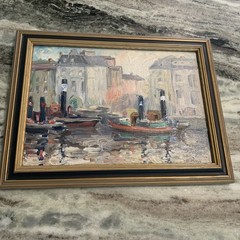 Francesco Spicuzza Pein Air Painting Of Paris, 1929