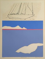 Robert Sargent Vintage Original Silk Screen Signed And Numbered America Cup