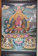 24 k gold Amitayus Thangka Painting Nepal CH7355