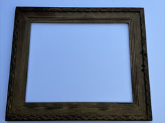 ANTIQUE ORNATE FRAME FOR 18 BY 22 INCH PAINTING PRINT PHOTO WIDE ART DECO ERA