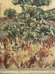 Watercolor Painting By Ellen Favorin (Finland, 1853-1919) Antique