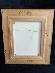 Vintage Framed Floral Still Life Oil Painting on Canvas 16×20 Dark Moody 24×28