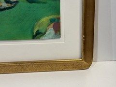 Vintage Vibrant Colorful Pastel Painting Signed Framed