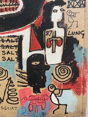 2 X Jean Michel Basquiat Original Painting Drawings Graffiti Street Art NYC F66