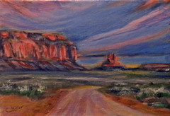 Original Painting Southwest Mesa Landscape 5×7 Acrylic Modern Wall Art