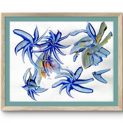 Bold Contemporary Abstract Original Signed Paper Wall Art Acrylic 11×14 BACH
