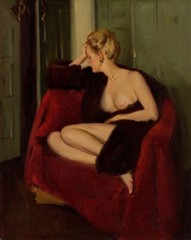 Lady Rest on the sofa Nudes Oil painting Wall art Giclee Printed on Canvas P1710