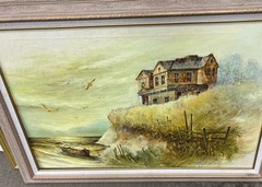 Jim Sloan Large Landscape Oil on canvas Painting Vintage Signed American Artist