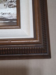 Beautifully framed mountain scenery vintage Oil painting on canvas signed dated