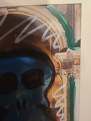 Original Art Blue Skull Graffiti Cathedral Archway Cartoon Head DeadHead Love