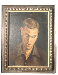 Vintage American Male Portrait Impressionist Oil Painting 20″ x 16″
