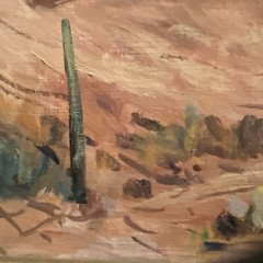 Orig Southwest Oil Painting Arizona Landscape Nell Rhodes Bickel McCoy 1920’s