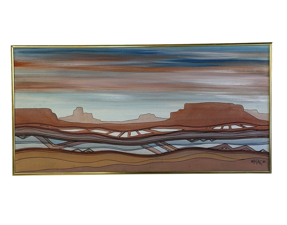 Original Greg Kyle Painting Native American Desert Landscape Hopi Southwest Art