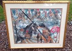SHAWMEI SHEN, MONGOL WARRIORS WATERCOLOR PAINTING, KUBLAI KHAN, ASIAN ART