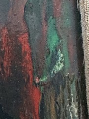 Ozz Franca 1962 Original Big Eye Debutante Oil On Board MCM Painting orig. Frame