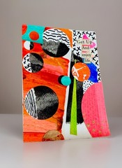 Original ACEO Mixed Media Collage Abstract Graphic Art Card Handmade Signed