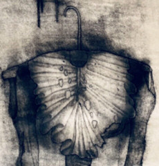 Eva Bednárová 1970 Etching Staré šaty 33″ Limited Edition 13/15 Surrealist Art