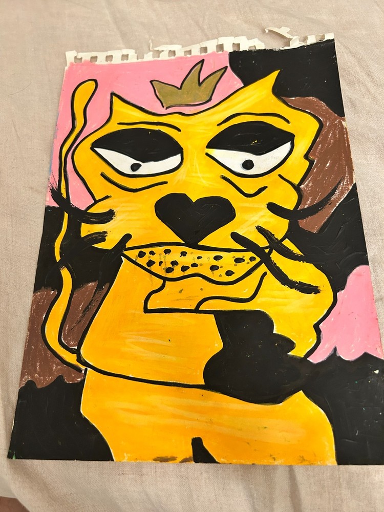 David Stenstrom Moreau Artwork cat Noah painting art 21 x 28 cm