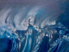 Surf Art Artist Hawaii „North Shore Rip Curl 1″ 16″x20“ Original Oil Painting