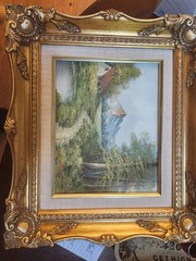 vintage original oil painting signed framed