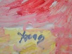 Original Mixed-Media Painting by Purvis Young, Untitled c. 1990 Folk Street Art
