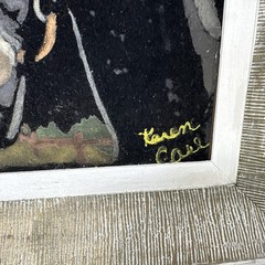 Set Of Mid Century Velvet Horse / Stallion Painting 16x 12.5 Paint By Numbers