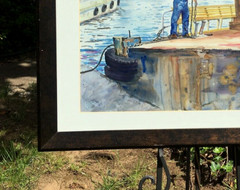 Original Tug Boat Watercolor by: LAURA HOPPER. Colorful-Detailed-Excellent.