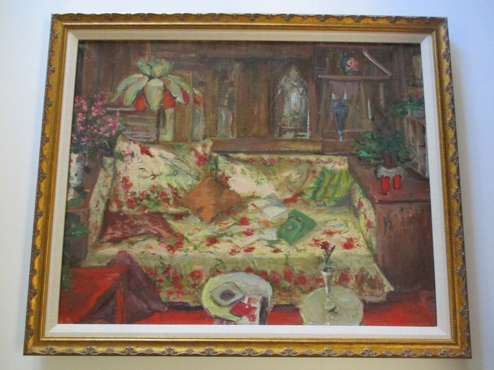 VINTAGE PAINTING MARIA CALVO IMPRESSIONIST STILL LIFE RARE MODERNIST LISTED