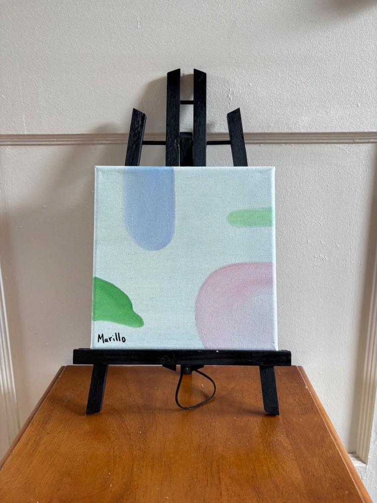 Original Murillo Painting | „Suspicion List “ | 8×8″ | Oil on Canvas | Signed
