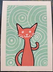 ACEO Original Cat Kitty Kitten Pet Miniature Painting Animal Art OneCraftyLady