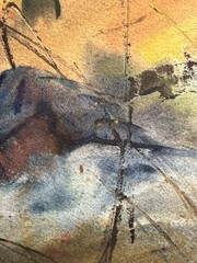 Landscape in Woods-Charlotte Hoffman–Watercolor–Mid 20th Century New York Artist