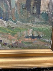 Impressionist Painting Johannes Britze 1895-1960 Denmark Village Landscape