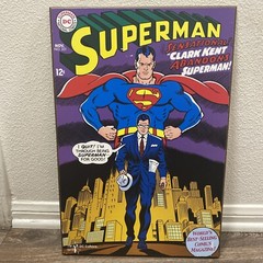 Superman “Clark Kent Abandons” DC Comics – Wooden Art Framed – Silver Buffalo