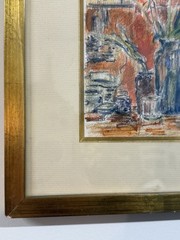 François Federle Original Painting “Les Coquelicots” Framed With Certification