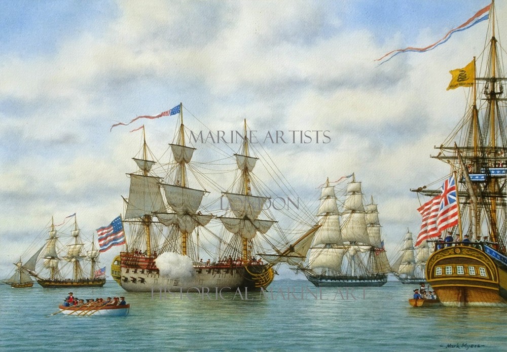 MARK MYERS – „The Cradle of the United States Navy“ Original Watercolour