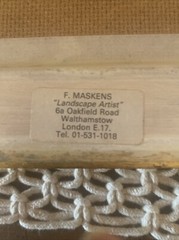 F. MASKENS ART. LULWORTH DORSET. ORIGINAL.PAINTED IN 1987. 11 1/2″ BY 13″ FRAMED