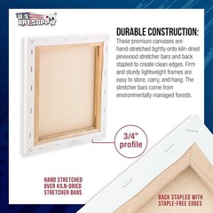 Professional 18×18 Inch Stretched Canvas – 6 Pack for Creative Masterpieces