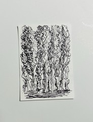 ACEO Original Pen And Ink Lanscape Nature Sketch Drawing Miniature Art