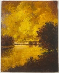 Listed Artist Ralph Albert Blakelock (1845-1919) Signed Oil On Board