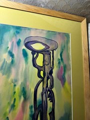 William Ferguson „An Abstract Composition“ Watercolor Painting -Framed