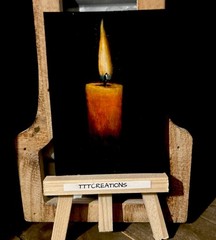 ACEO Original Mini Candlestick Painting By TTT Art Acrylic July Series 2026