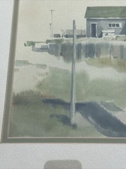 RITCHIE ALLEN BENSON PAINTING NATUTICAL COASTAL LISTED FAMOUS WATER FRONT 1970