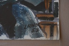 Vintage Harold Laynor – Water color on paper Lanscape Painting – Not framed