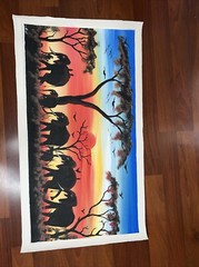 AUTHENTIC African Elephant Painting (NOT a Print or a Copy) African Art UNFRAMED