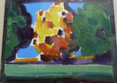 CONRAD BUFF LISTED CALIFORNIA MODERN IMPRESSIONIST VINTAGE SIGNED OIL LANDSCAPE