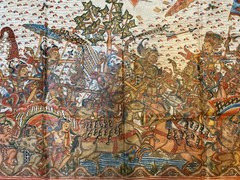Vintage Kamasan Bali Indigenous Story Painting on Calico Hindu-Javanese Epic
